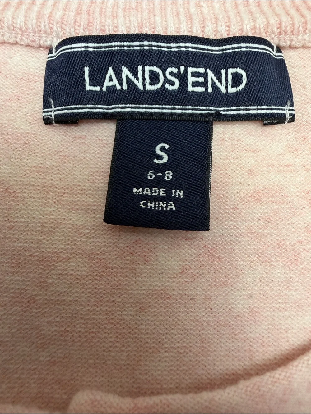 Lands’ End Pink Button Front Cardigan Sweater S Soft Cotton Blend Classic Preppy - Picture 2 of 12